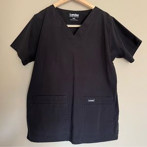2 Sets (4 Pieces) Landau 🖤 Black Scrubs Small